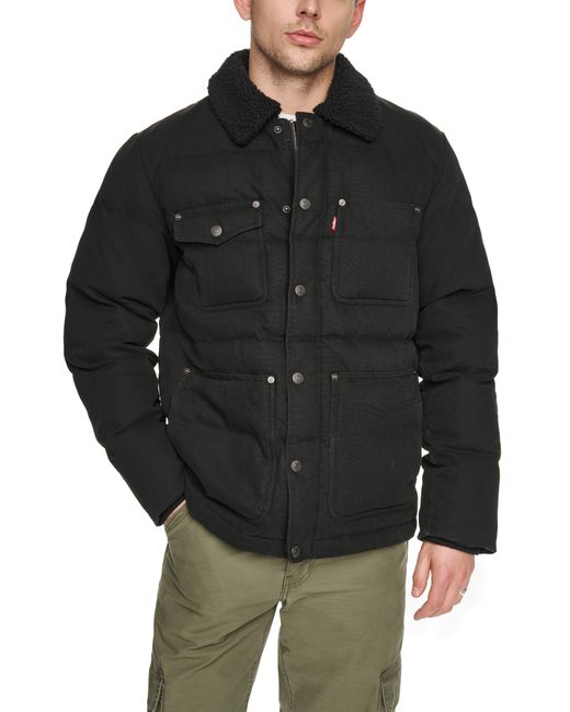 Levi's Black Quilted Chore Jacket for men