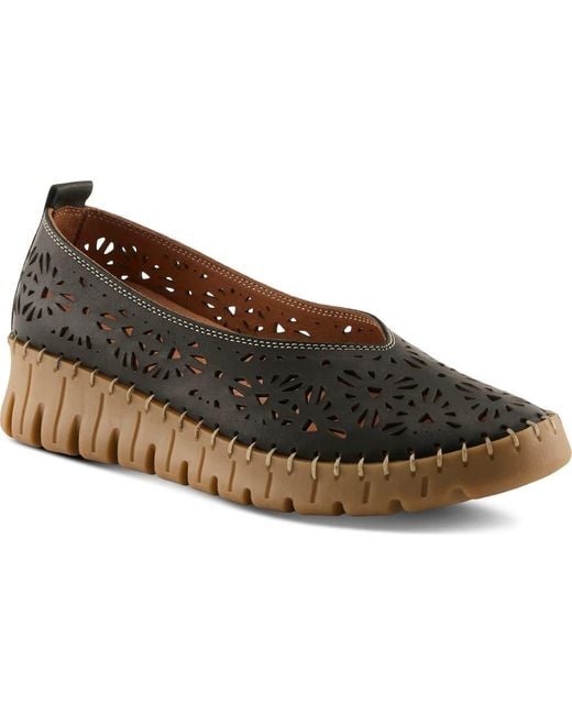 Spring Step Black Carosa Wedge Pump