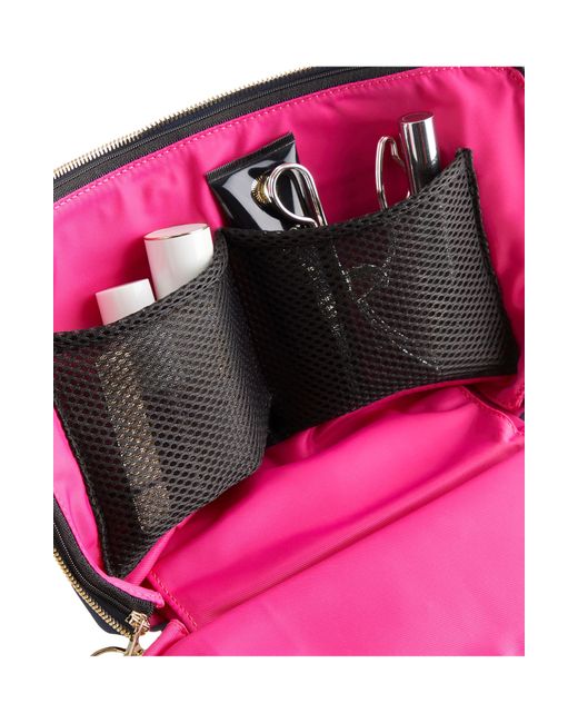 Kusshi Vacationer Leather Makeup Bag Blush Cool Grey