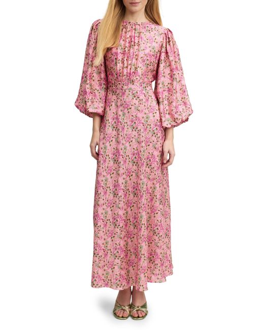 L.K.Bennett Pink Lois Meadow Print Maxi Dress