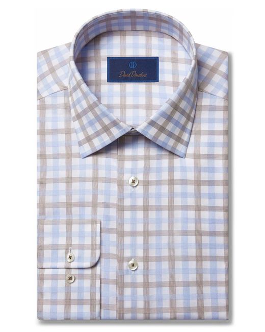 David Donahue Regular Fit Bold Check Dress Shirt in Blue for Men | Lyst
