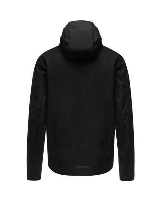 Gore Wear Black Fernflow Hooded Windbreaker for men