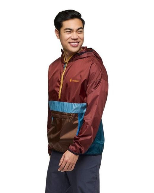 COTOPAXI Red Teca Half-Zip Windbreaker for men