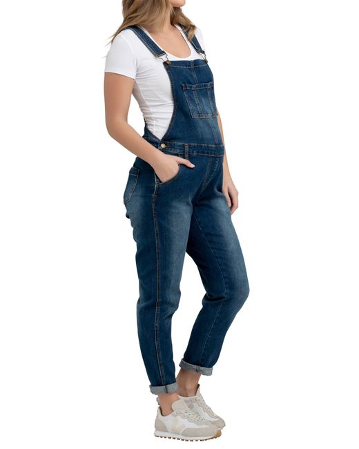 Ripe Maternity Maternity Denim Overalls in Blue Lyst