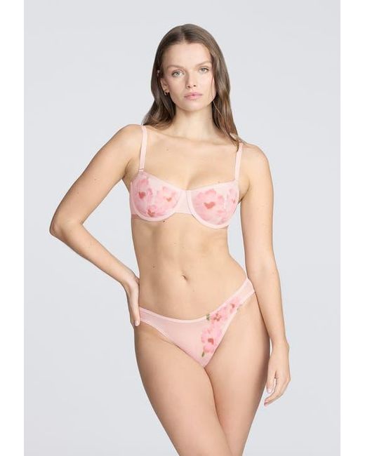 CUUP Pink The Balconette Mesh Underwire Bra
