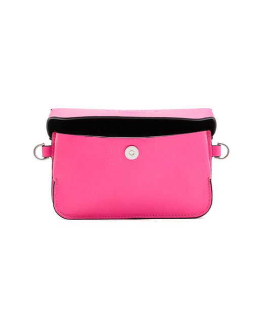 AllSaints Pink Zoe Leather Crossbody Bag