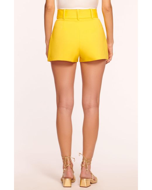 Ramy Brook Yellow Kasey Belted Shorts