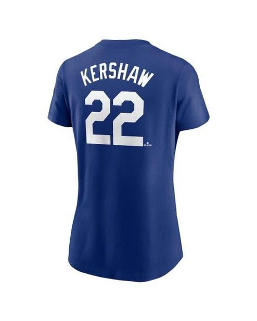 Nike Blue Clayton Kershaw Los Angeles Dodgers Fuse Name & Number T-Shirt