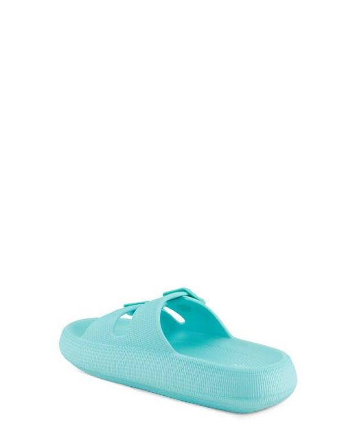Flexus by Spring Step Blue Bubbles Waterproof Slide Sandal