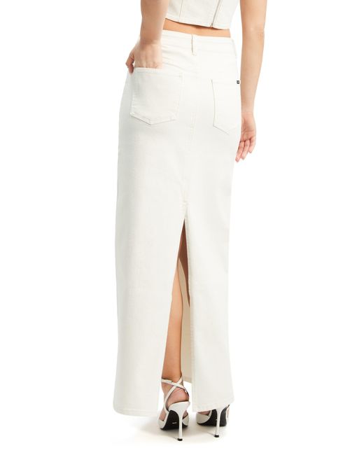 Bardot White Evianna Denim Maxi Skirt