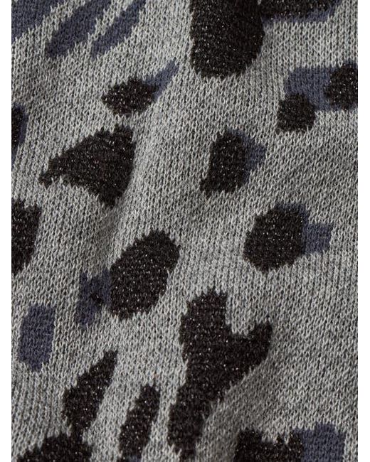 Masai Blue Malokina Leopard Pattern Cardigan