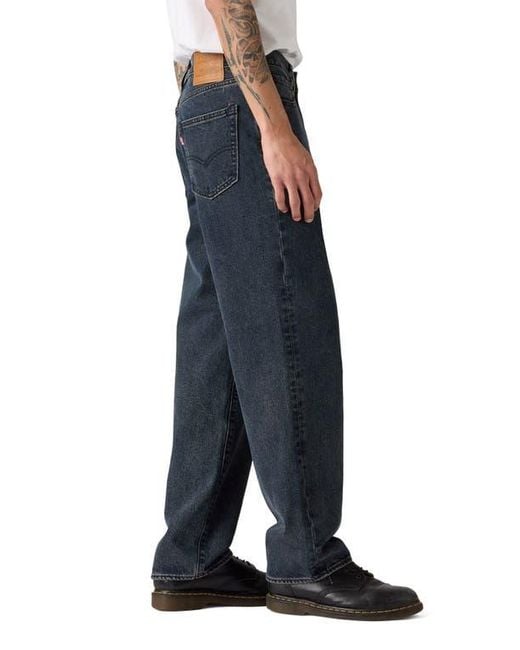 Levi's Blue 568 Loose Straight Leg Jeans for men