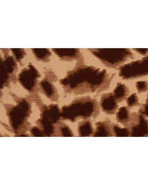 Princess Polly Brown Halo Bias Cut Leopard Print Long Sleeve Minidress
