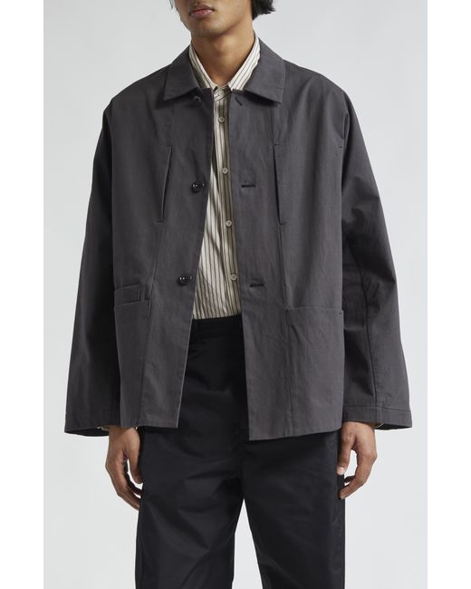 Lemaire Black Boxy Cotton Workwear Jacket for men