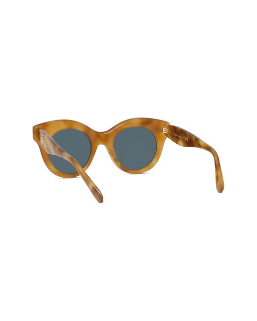 Loewe Curvy 49mm Small Round Sunglasses in Blue | Lyst