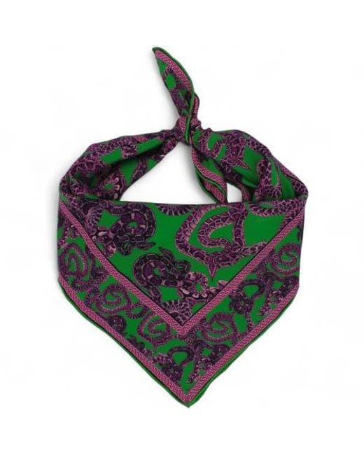 Monzlapur Green Silk Snake Scarf