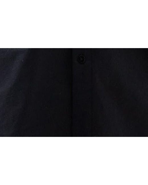French Connection Black Aofie Sleeveless Center Twist Linen Blend Shirtdress
