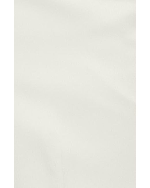Berle White Microfiber Self Sizer Flat Front Shorts for men