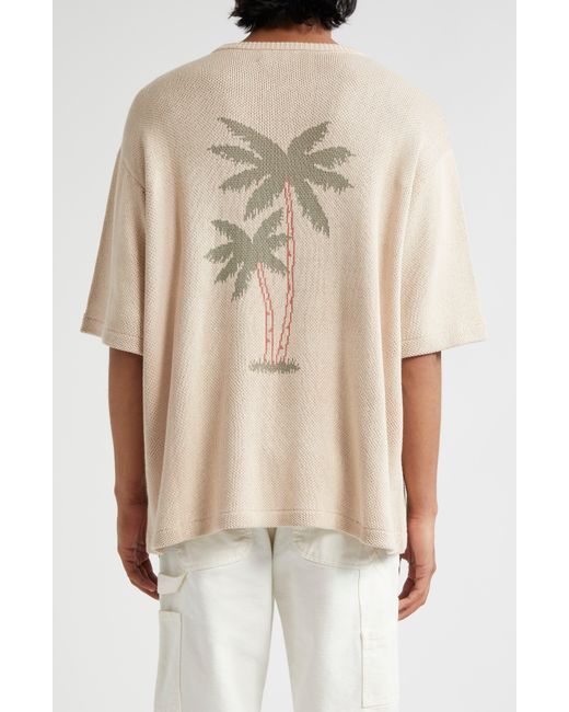 The Elder Statesman Natural Paradise Palm Graphic T-shirt