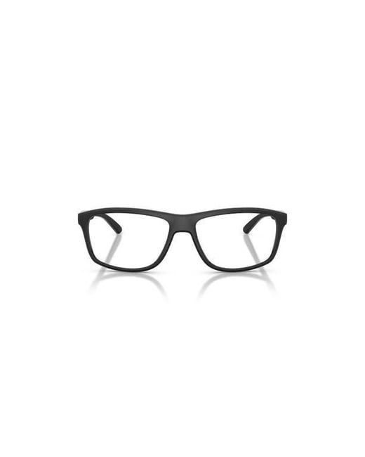 Arnette Black 57Mm Rectangle Optical Glasses for men