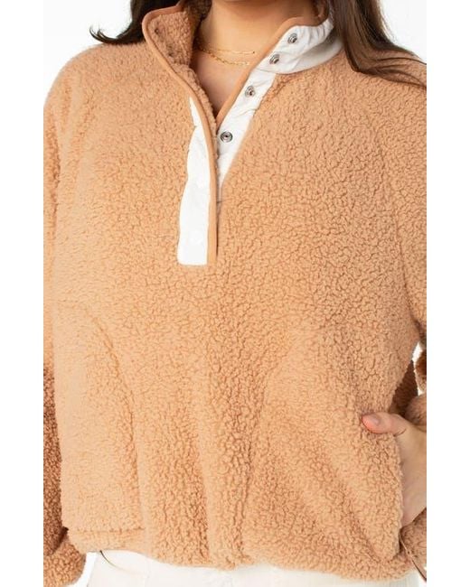 Roxy White Kipsie Fleece Pullover