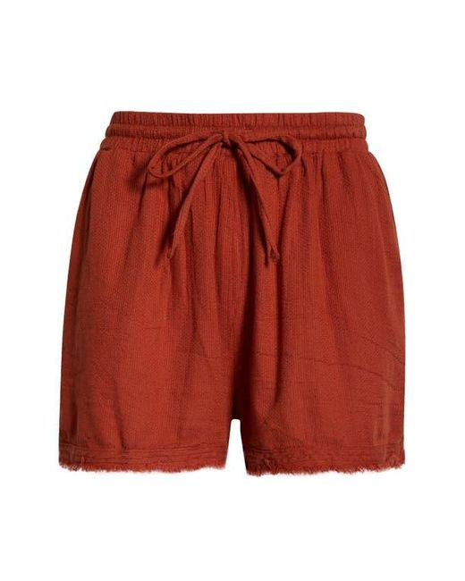 Elan Red Tie Waist Cover-Up Shorts