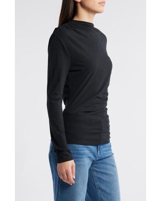 Nation Ltd Black Mock Neck Top