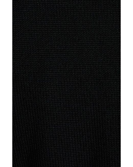 Moncler Black Mixed Media Down Cardigan