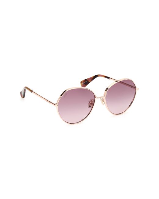 Max Mara Pink Menton 57mm Round Sunglasses