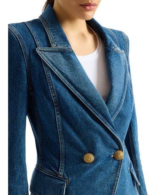 Balmain Blue Denim 2-Button Jacket