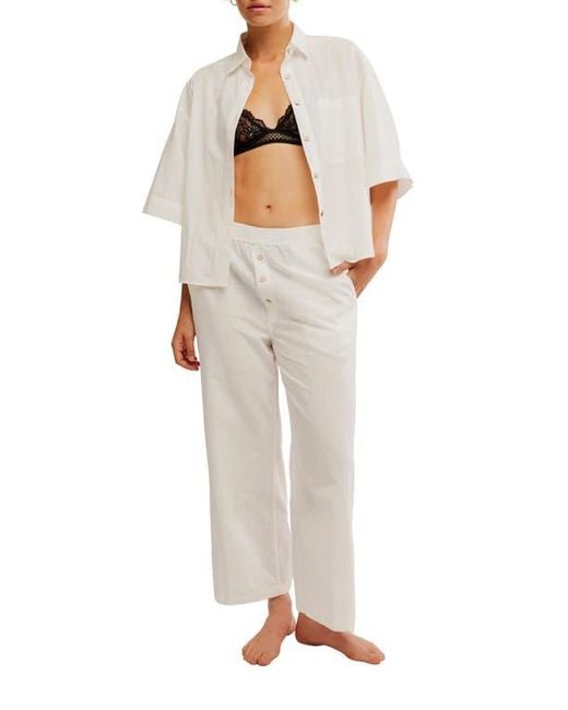 Free People White Sleeper Pajamas