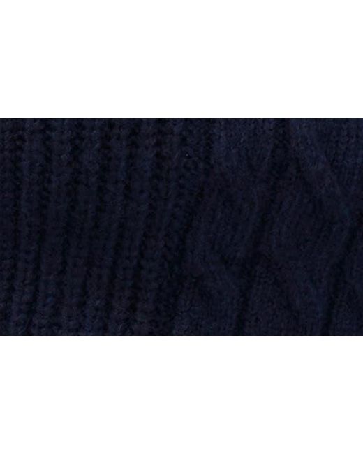 1.STATE Blue Back Cutout Turtleneck Sweater