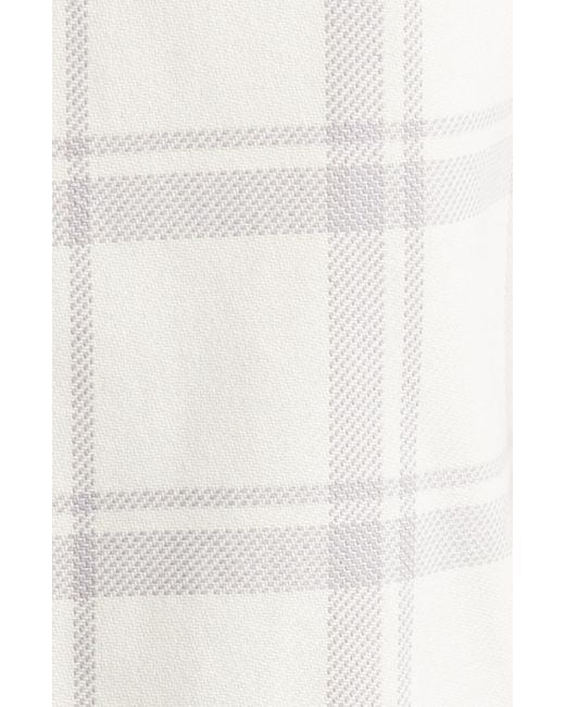 7 For All Mankind White Plaid Cotton Overshirt for men