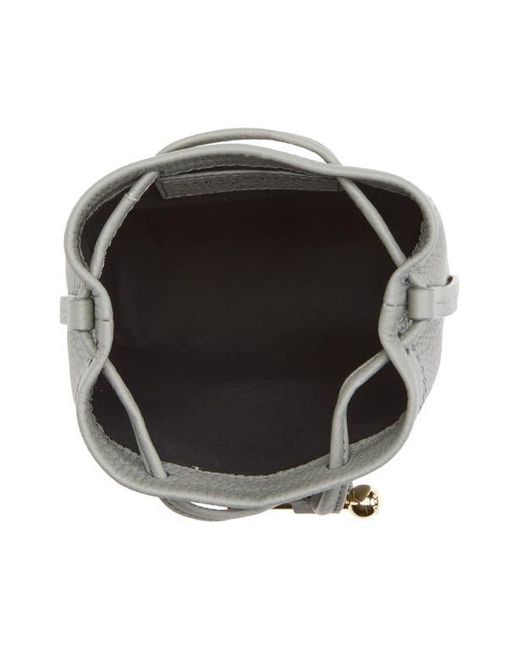 Strathberry Gray Large Osette Leather Bucket Bag