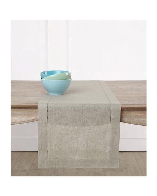 Solino Home Gray Linen Table Runner