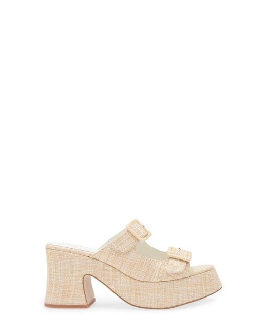 KOKO + PALENKI Natural Downtown Platform Slide Sandal