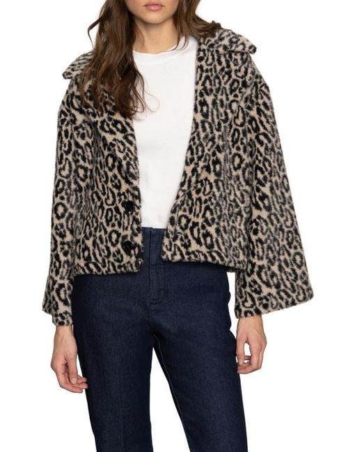 Sanctuary Black Colette Leopard Faux Fur Jacket
