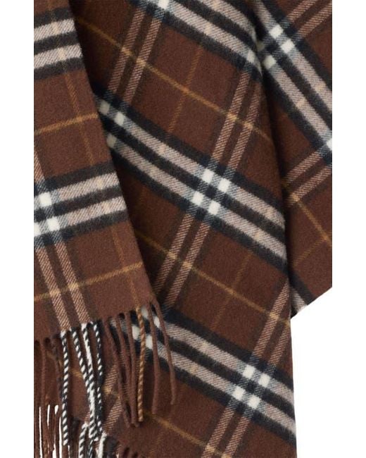 Burberry Brown Check Double Face Wool & Cashmere Cape