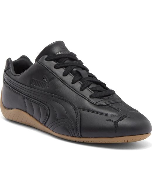 PUMA Speedcat Leather Sneaker in Black for Men | Lyst