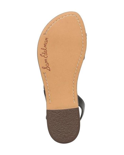 Sam Edelman Black Gace Toe Loop Slingback Sandal