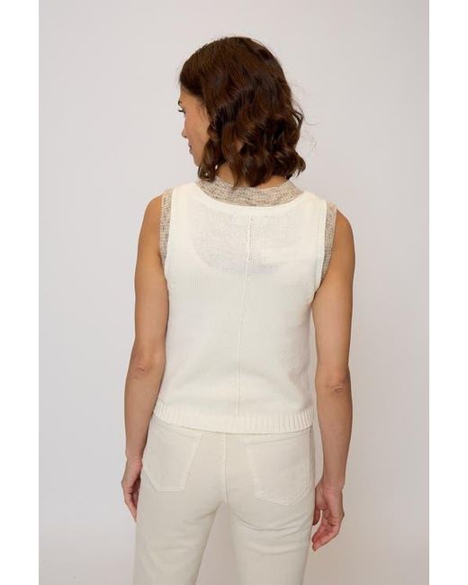Central Park West Natural Dylan Spacedye Double Layer Tank Top