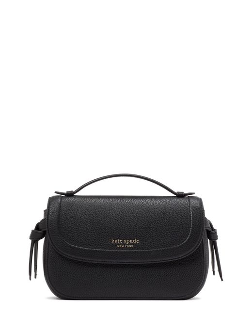 Kate Spade Black Knott Pebbled Leather Convertible Crossbody Bag
