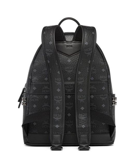 MCM Black Small Stark Side Studs Backpack for men