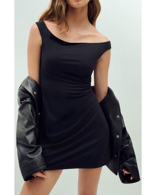Reformation Blue Lia Off The Shoulder Minidress