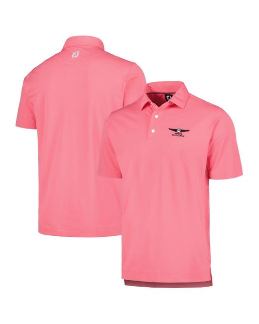 Footjoy Pink Genesis Invitational Prodry Stretch Pique Solid Polo At Nordstrom for men
