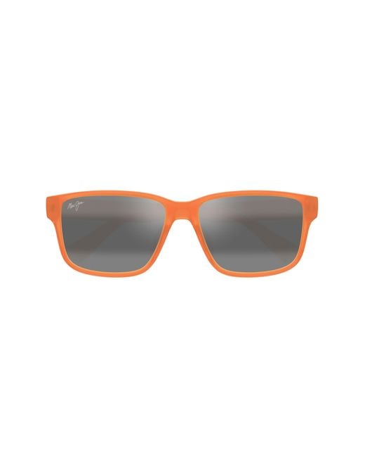 Maui Jim Multicolor 58Mm Polarizedplus2 Rectangular Sunglasses for men