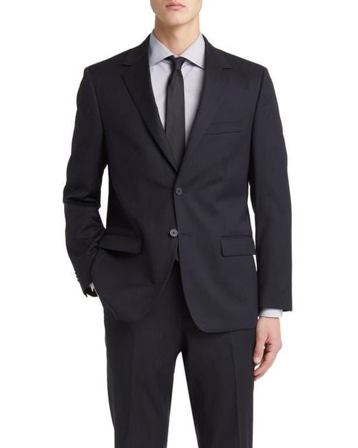 Daniel Hechter Black Norris Solid Wool Suit for men