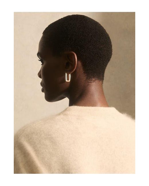 Reiss Metallic Grace Graphic Hoop Earrings