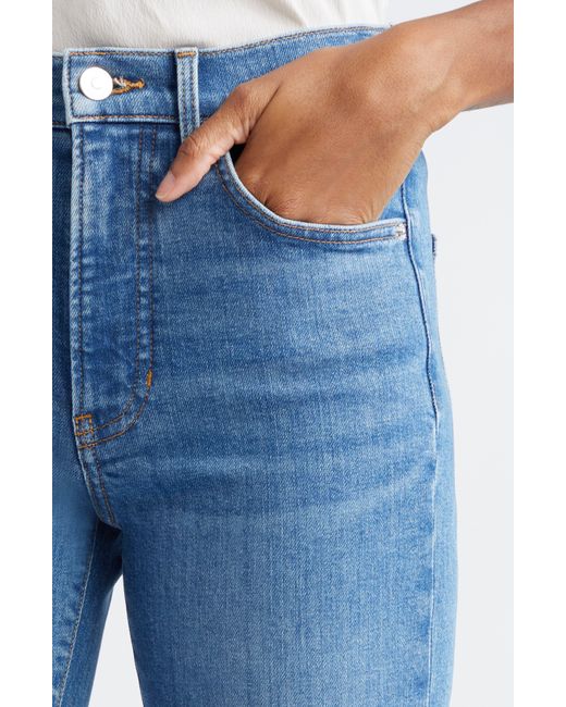 Veronica Beard Blue Beverly High Waist Skinny Flare Jeans