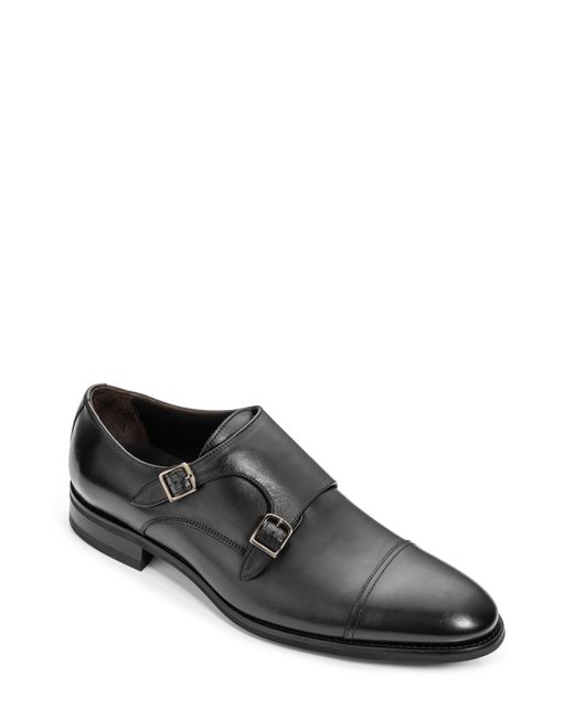 To Boot New York Black Hammill Cap Toe Double Monk Strap Shoe for men